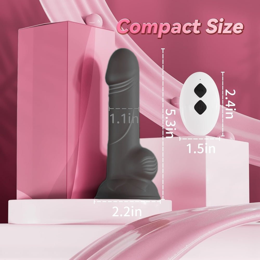 Loveangels Dual Drive 5.12" Remote Control Thrusting Vibrator - Loveangels