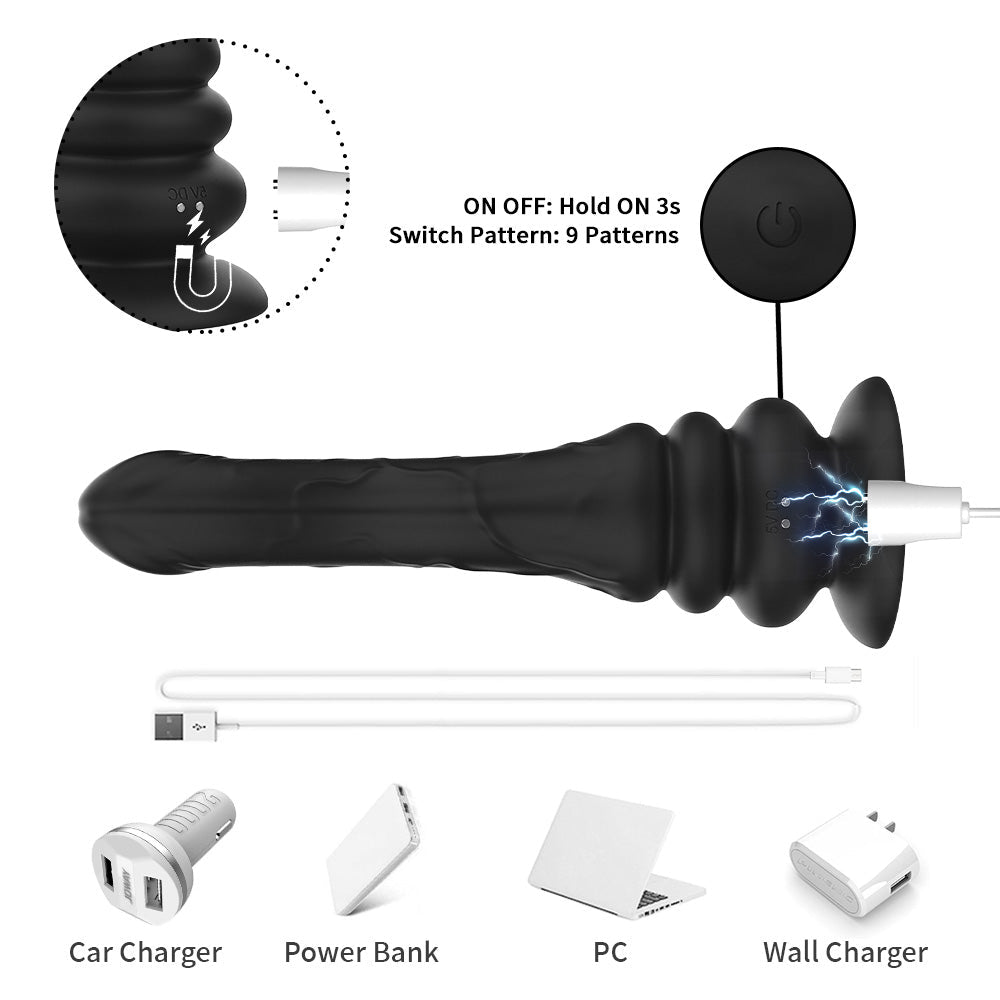 Loveangels Dual Serpent Vibrating And Slithering Remote Control Vibe - Loveangels
