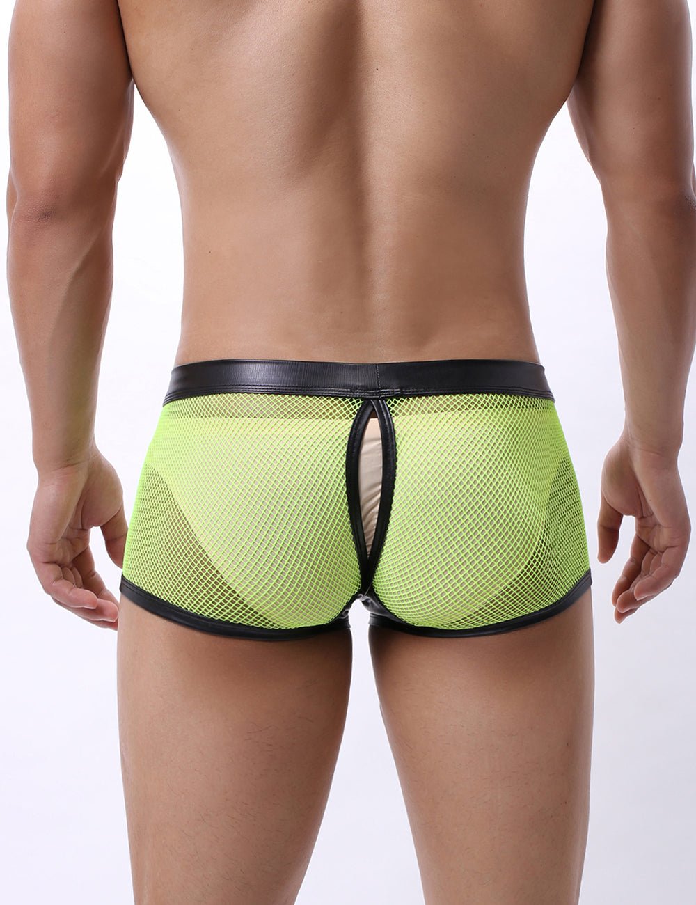 Loveangels Men's Fully Open Neon Shorts - Loveangels
