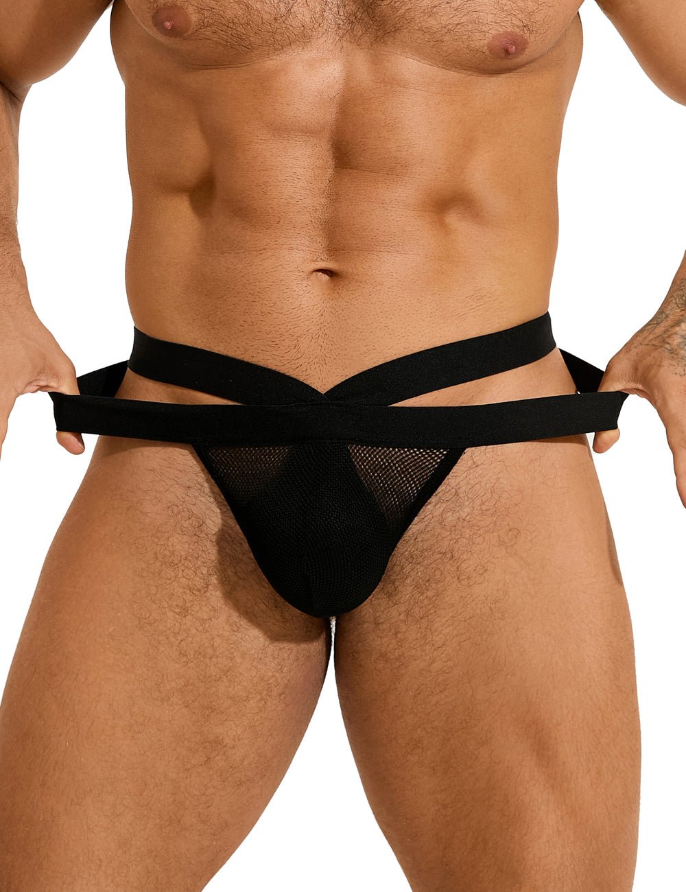 Loveangels Mesh And Strap Men's Thong - Loveangels