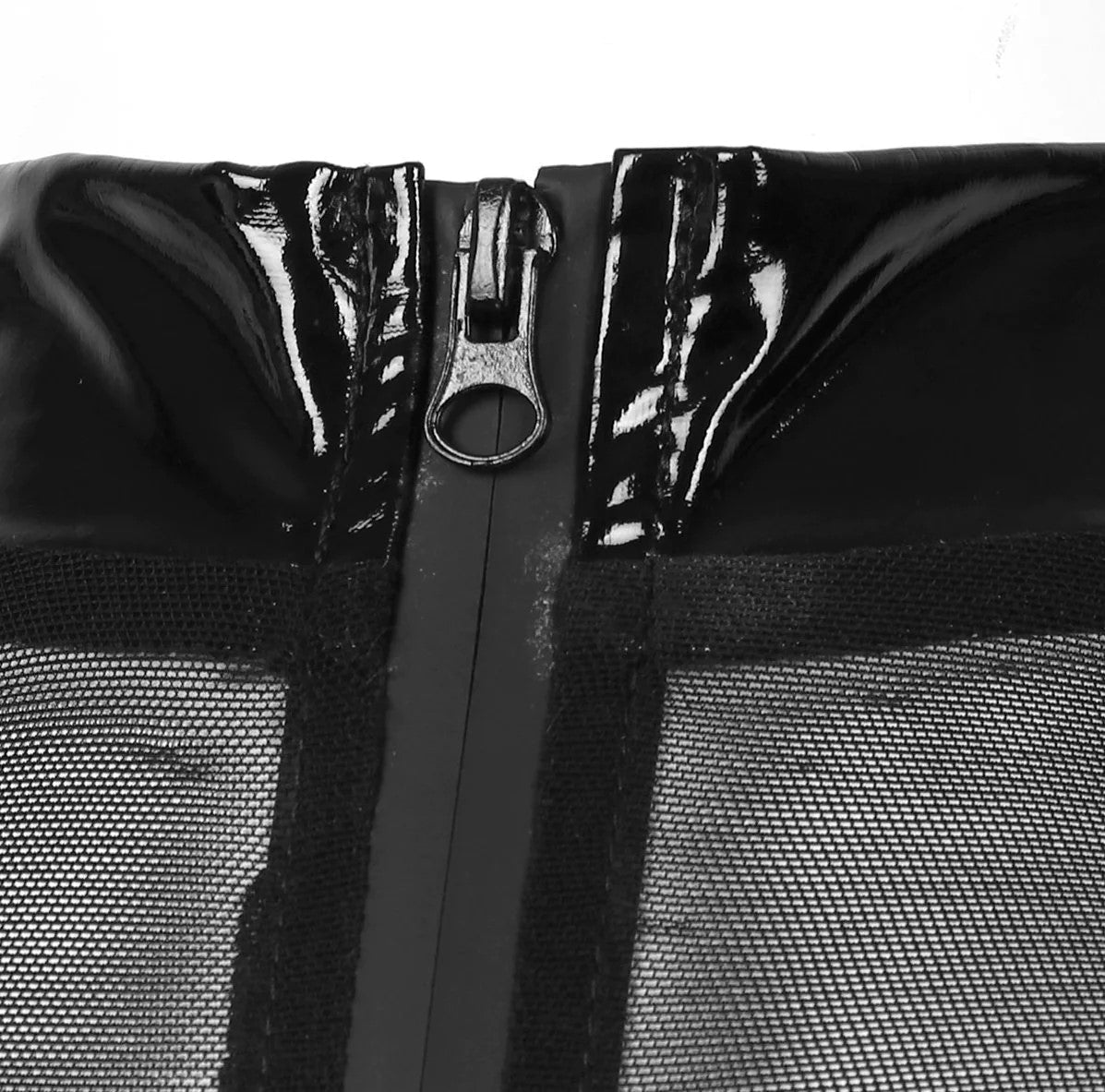 Loveangels Mesh And Wet Look Bra - Loveangels