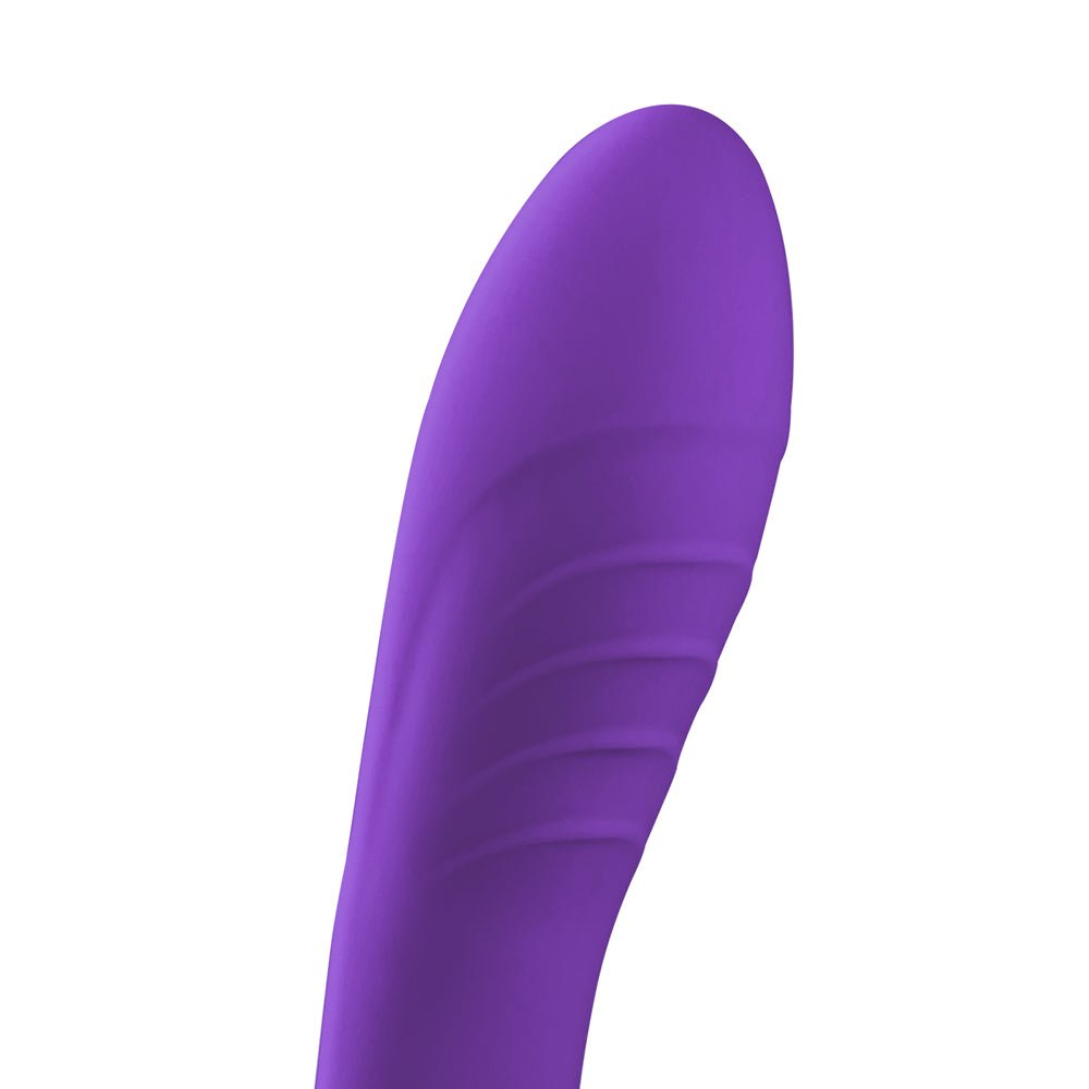 Loveangels Purple Remote Control Couples Vibrator with Air Pulse - Loveangels
