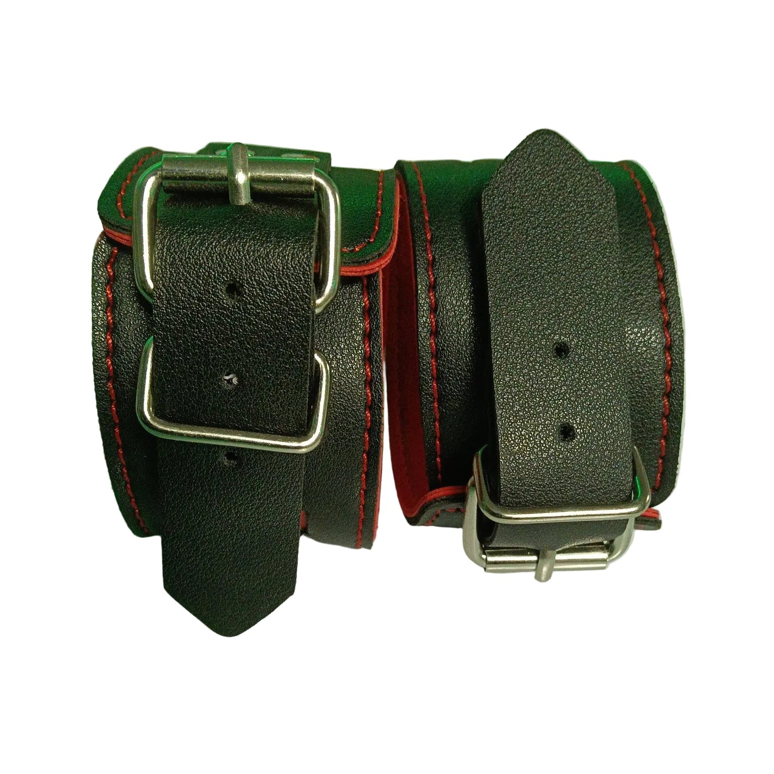 Loveangels Red And Black PU Cuffs - Loveangels