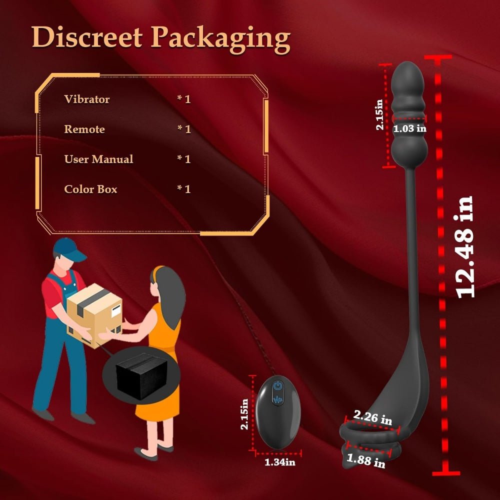 Loveangels Remote Control Thrusting Prostate Massager With Penis Ring - Loveangels