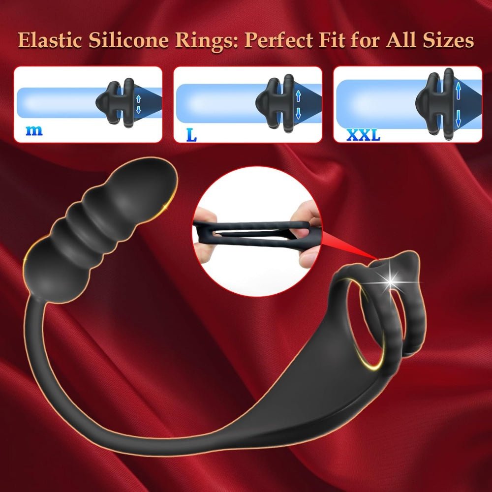 Loveangels Remote Control Thrusting Prostate Massager With Penis Ring - Loveangels