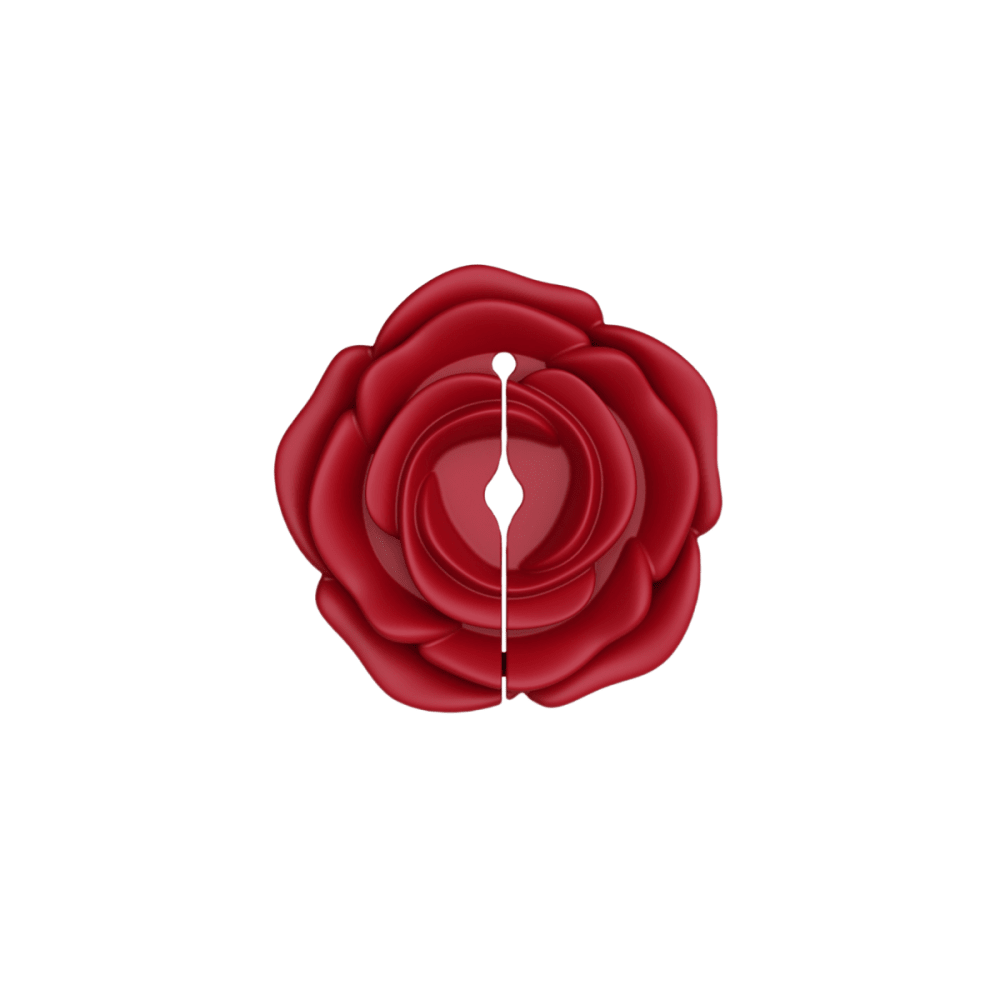 Loveangels Rose Red Rechargeable Vibrating Nipple Clamps With Remote Control - Loveangels