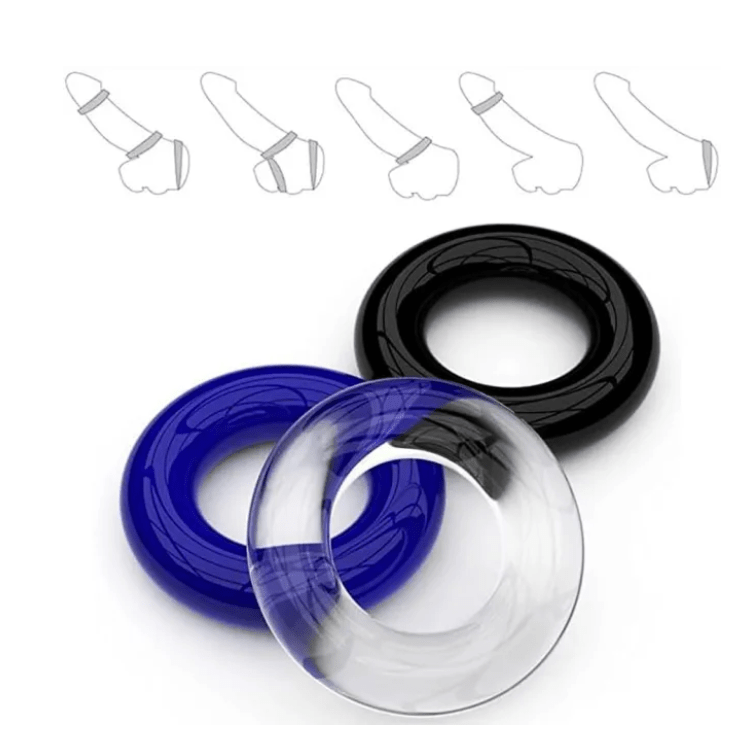 Loveangels Stay Hard Rosy Triple Donut Cock Rings - Loveangels