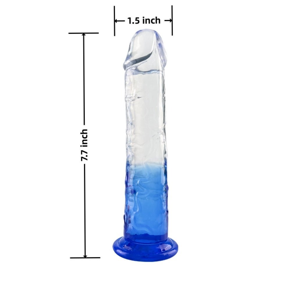 Loveangels Transparent Blue Dong 7.7" - Loveangels