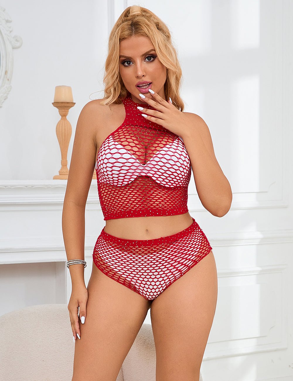 Loveangels Two Piece Rhinestone Set - Loveangels