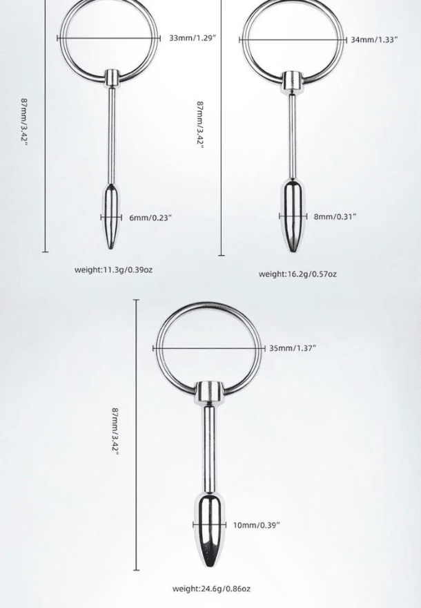 Loveangels Urethral Sounding Plug With Ring - Loveangels