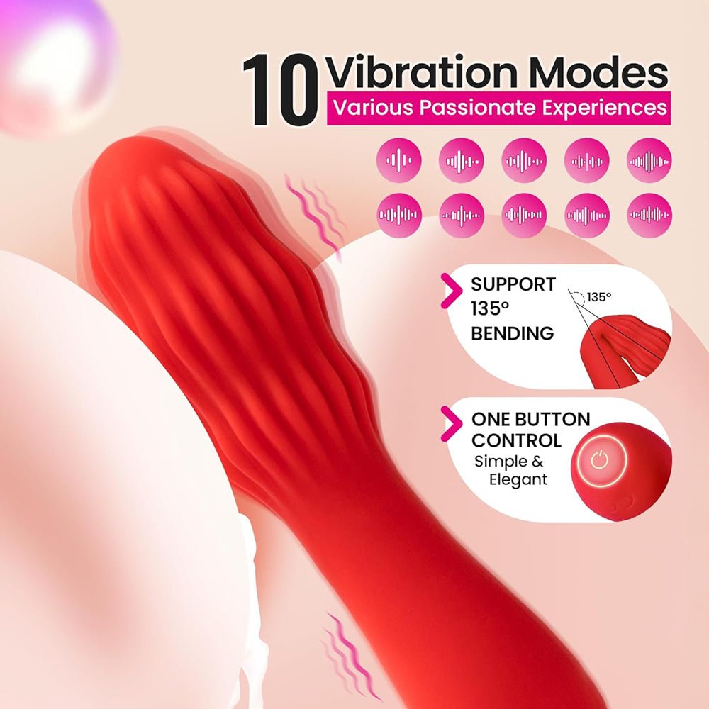Loveangels Velvet Point Textured G-Spot Vibrator - Loveangels