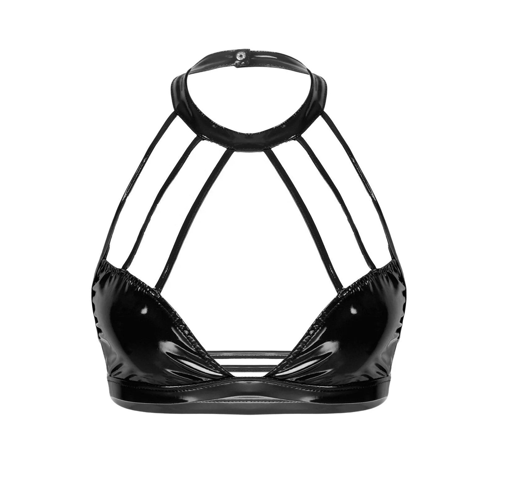Loveangels Wet Look Strappy Bra - Loveangels