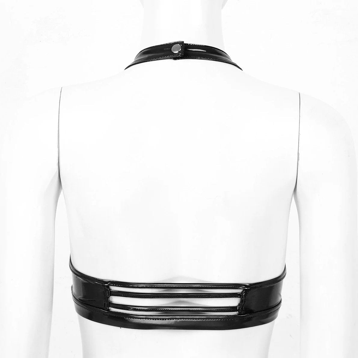 Loveangels Wet Look Strappy Bra - Loveangels