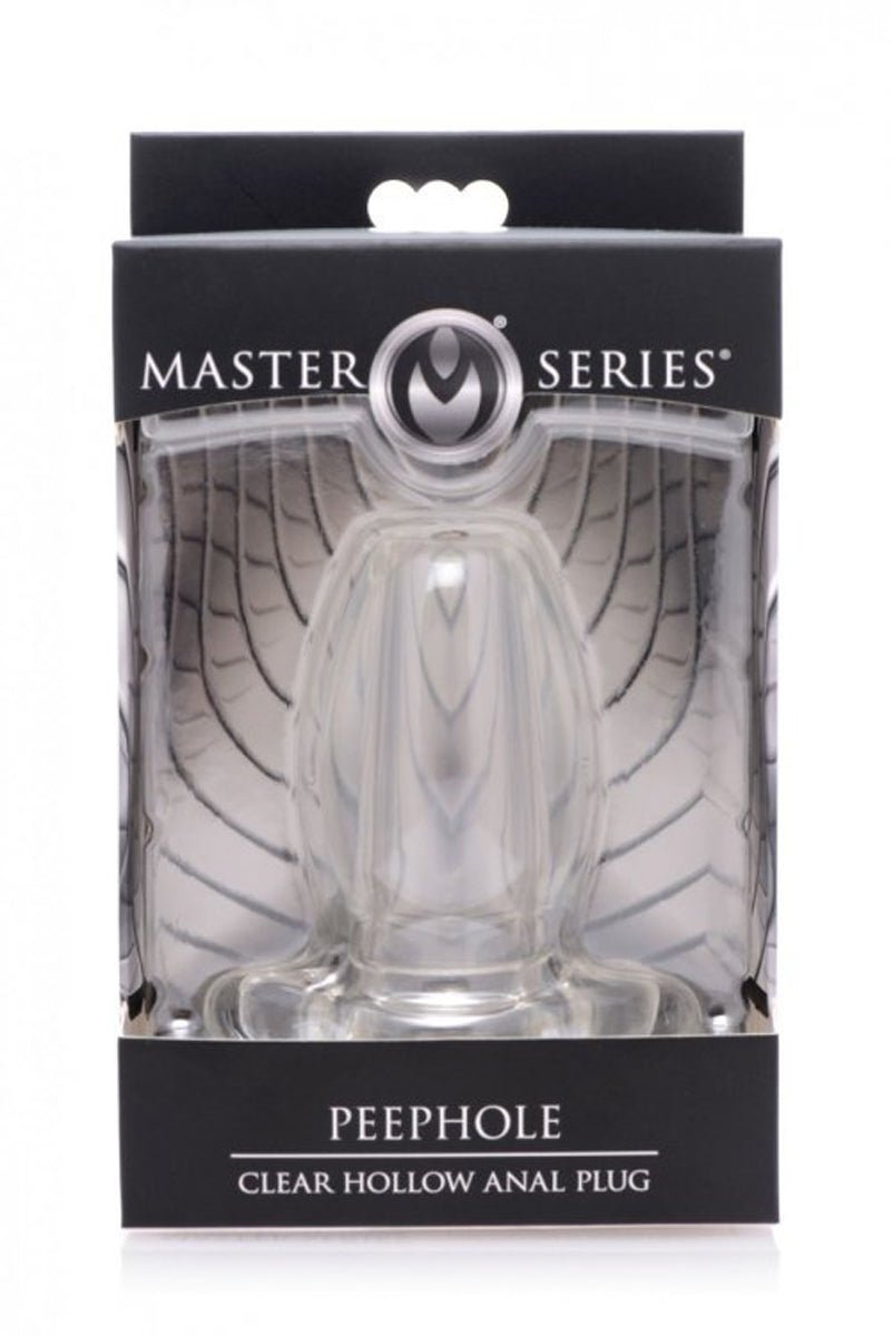 Master Series Peephole - Clear Hollow Anal Plug - Loveangels