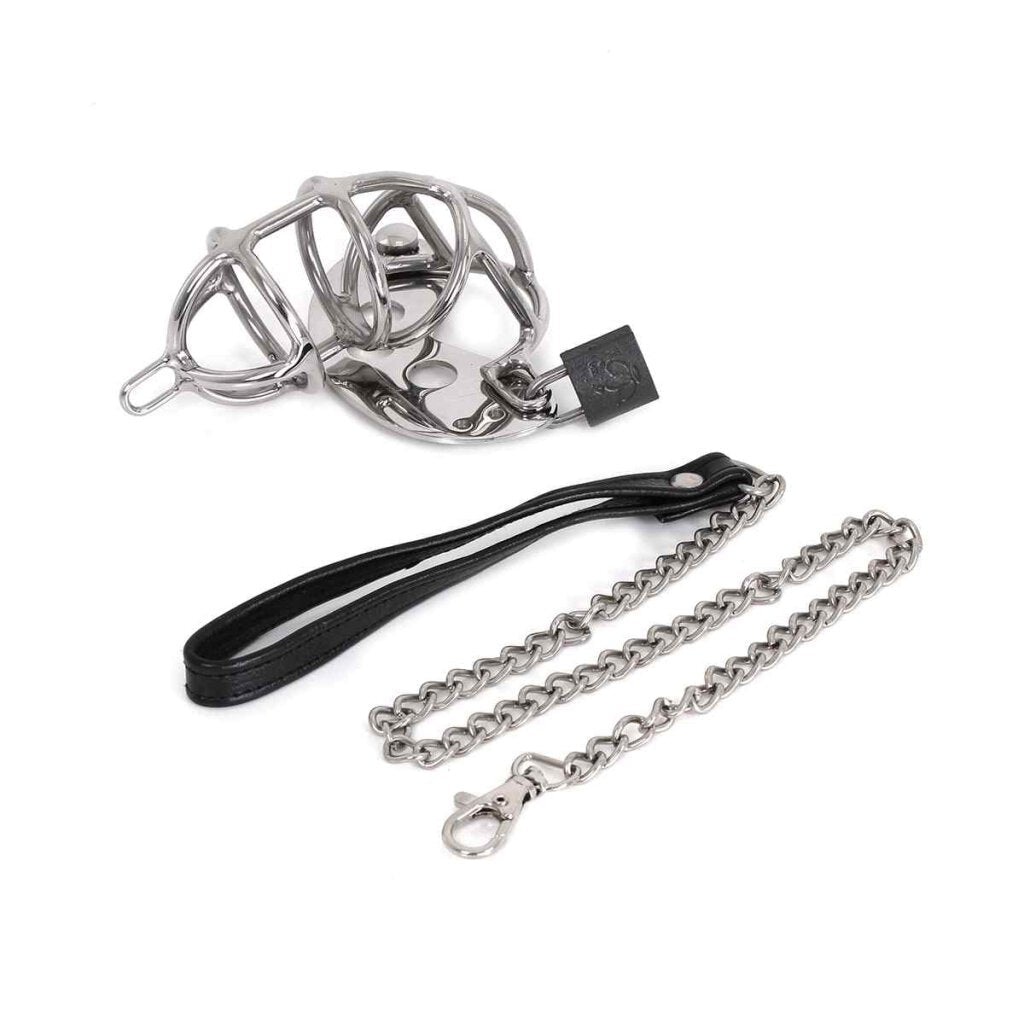Metal Hard Retain Ultimate Cage With Lead - Loveangels