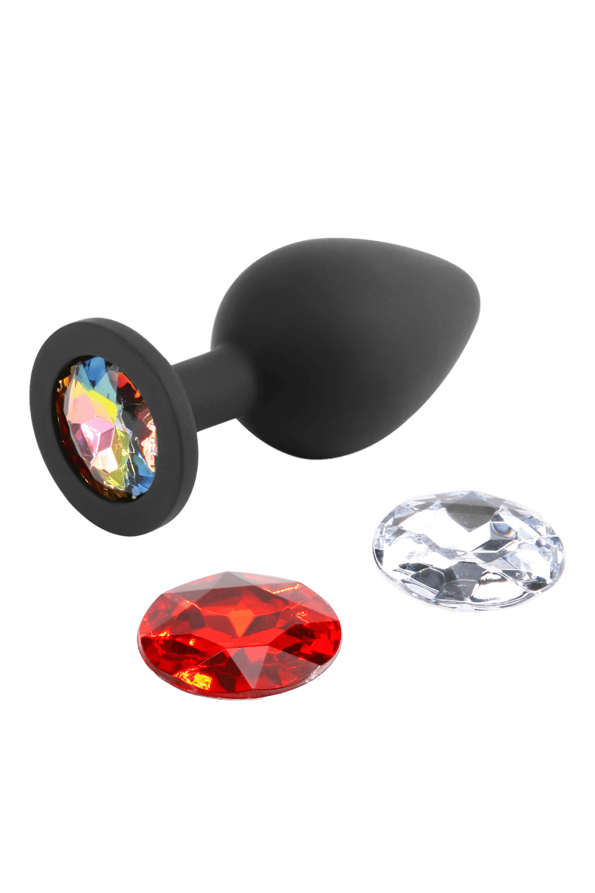 NS Novelties Glams Xchange Medium Plug With 3 Changeable Gems - Loveangels