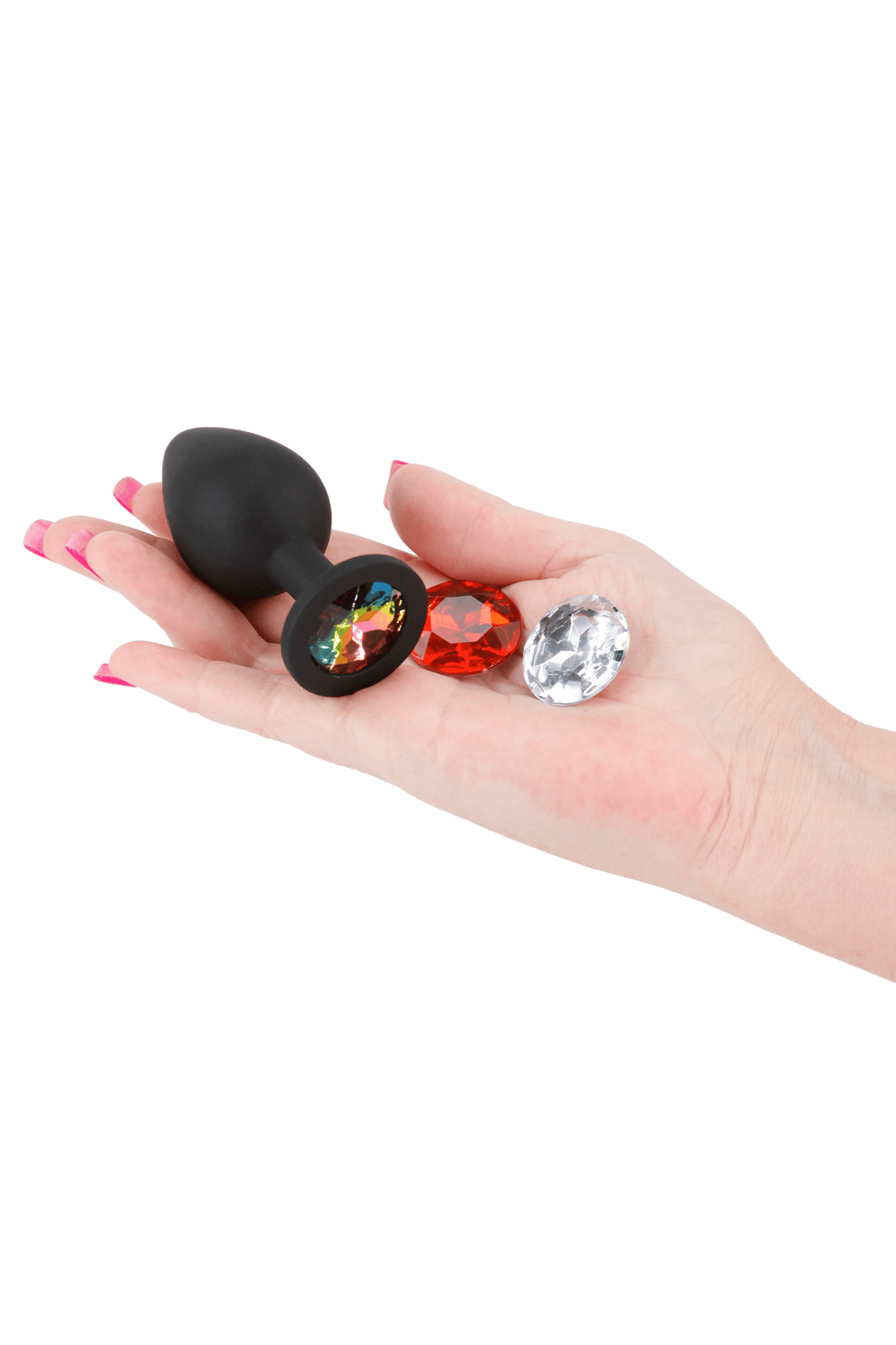 NS Novelties Glams Xchange Medium Plug With 3 Changeable Gems - Loveangels