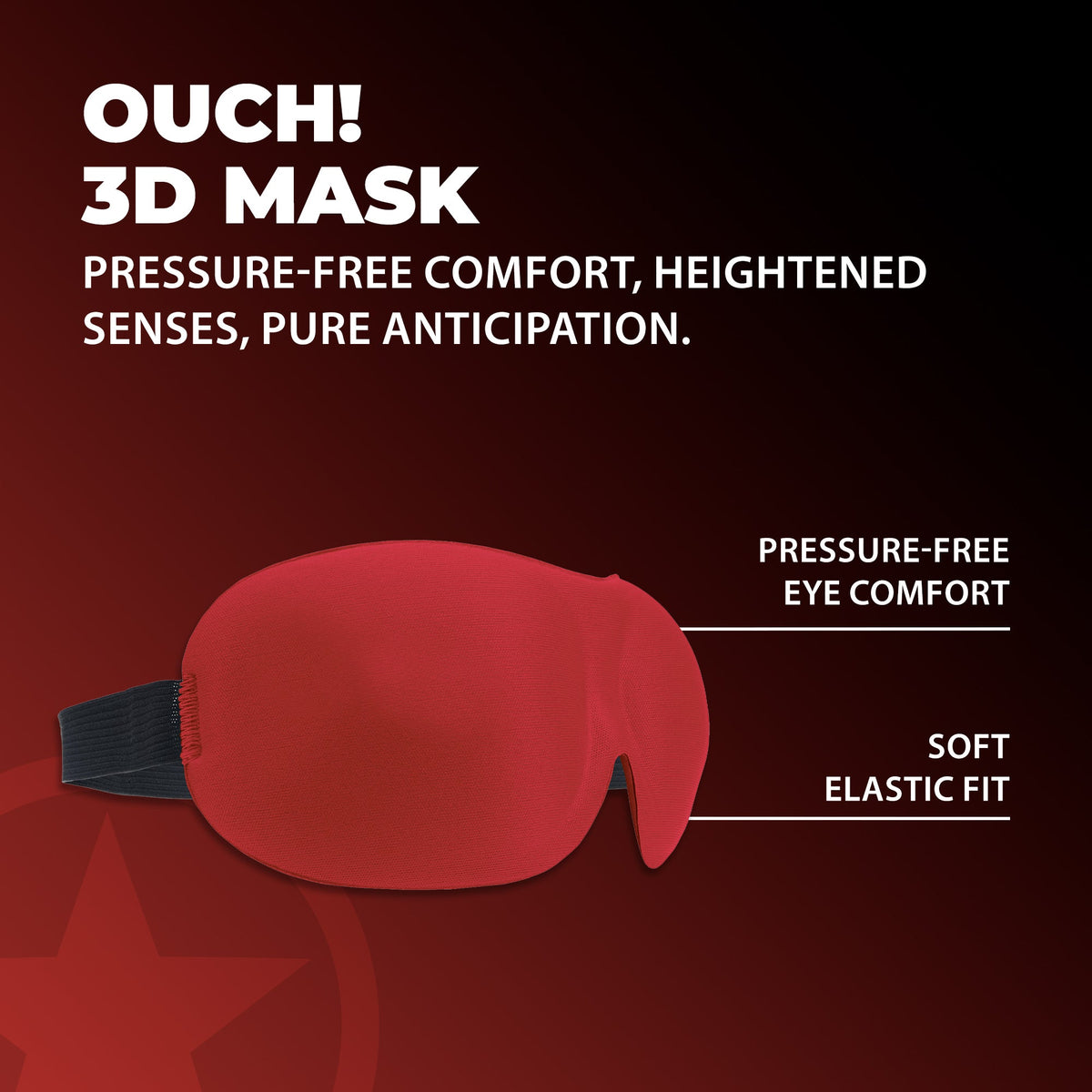 Ouch! 3D Contour Red Blindfold - Loveangels