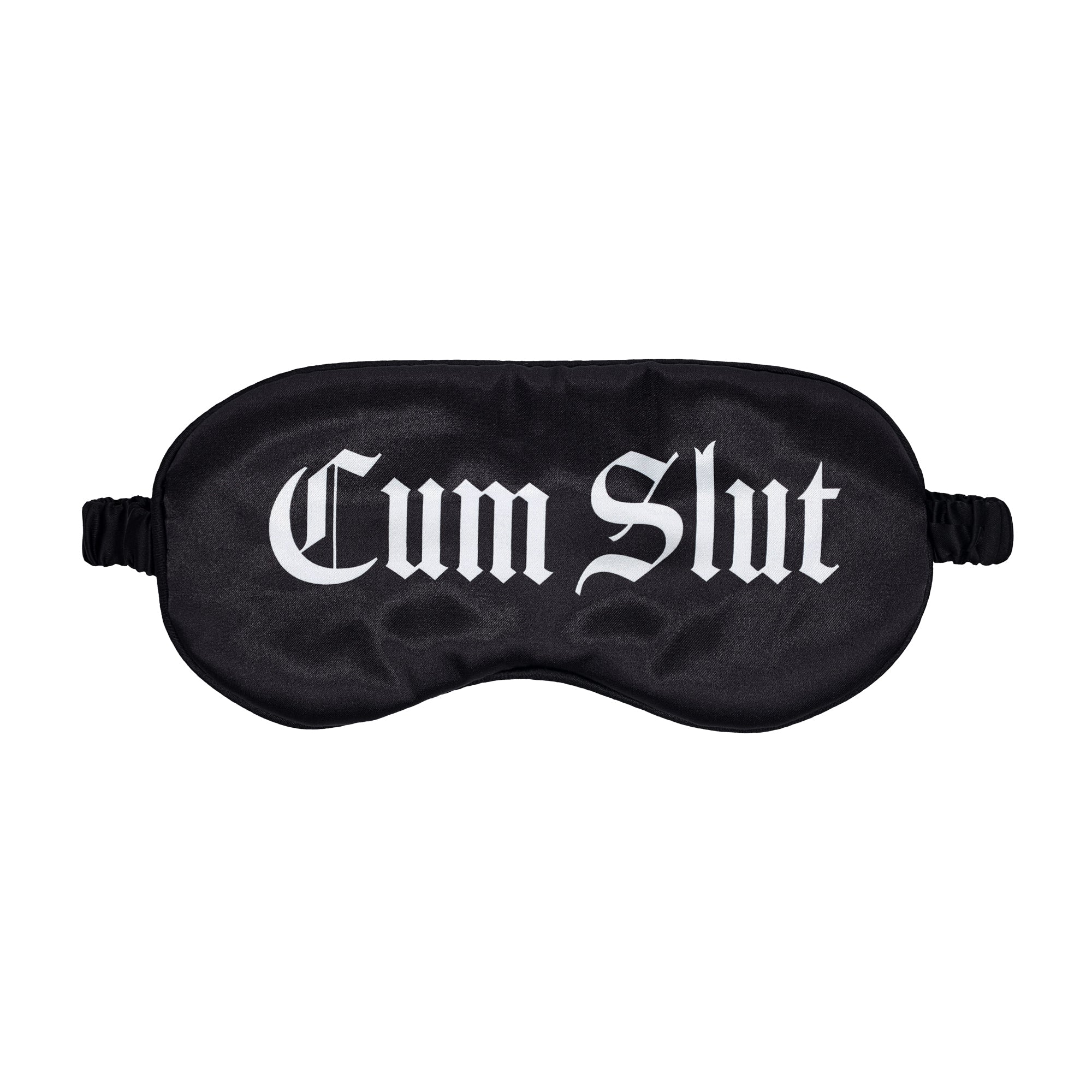Ouch! Cum Slut - Printed Satin Mask - Black - Loveangels