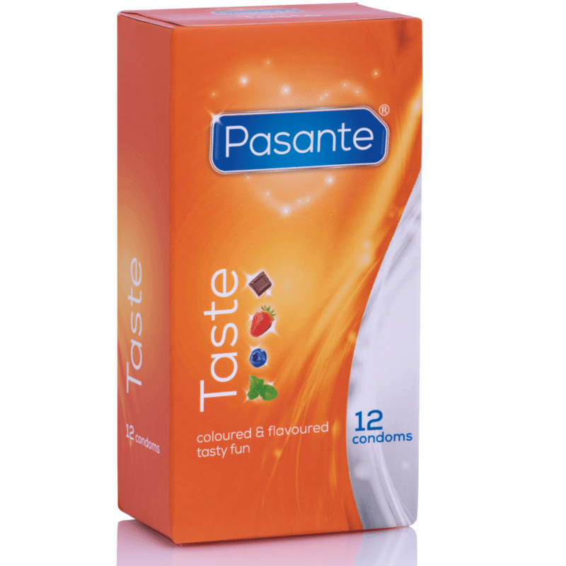 Pasante Taste Condoms 12pk - Loveangels