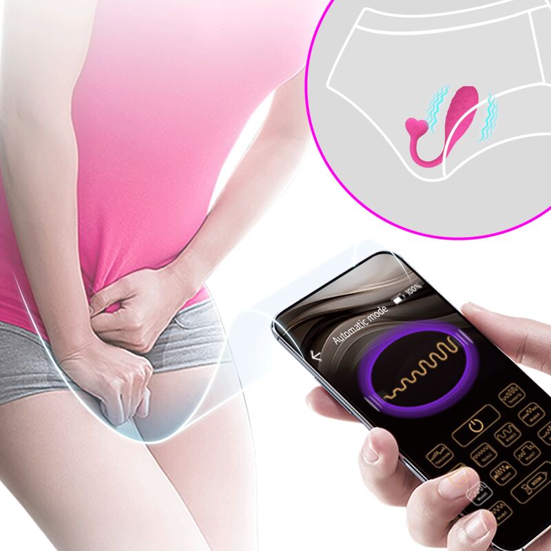 Pretty Love Pink Fisherman App Controlled Vibrating Egg - Loveangels