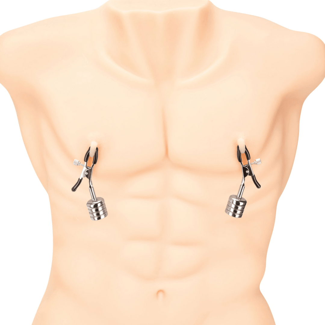 Prowler RED Nipple Clamps With Magnetic Weights - Loveangels