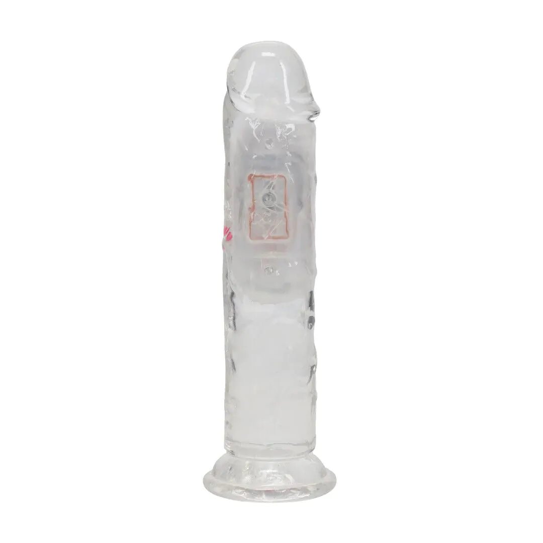 Realrock 6 Inch Transparent LED Vibrating TPE Dildo - Loveangels