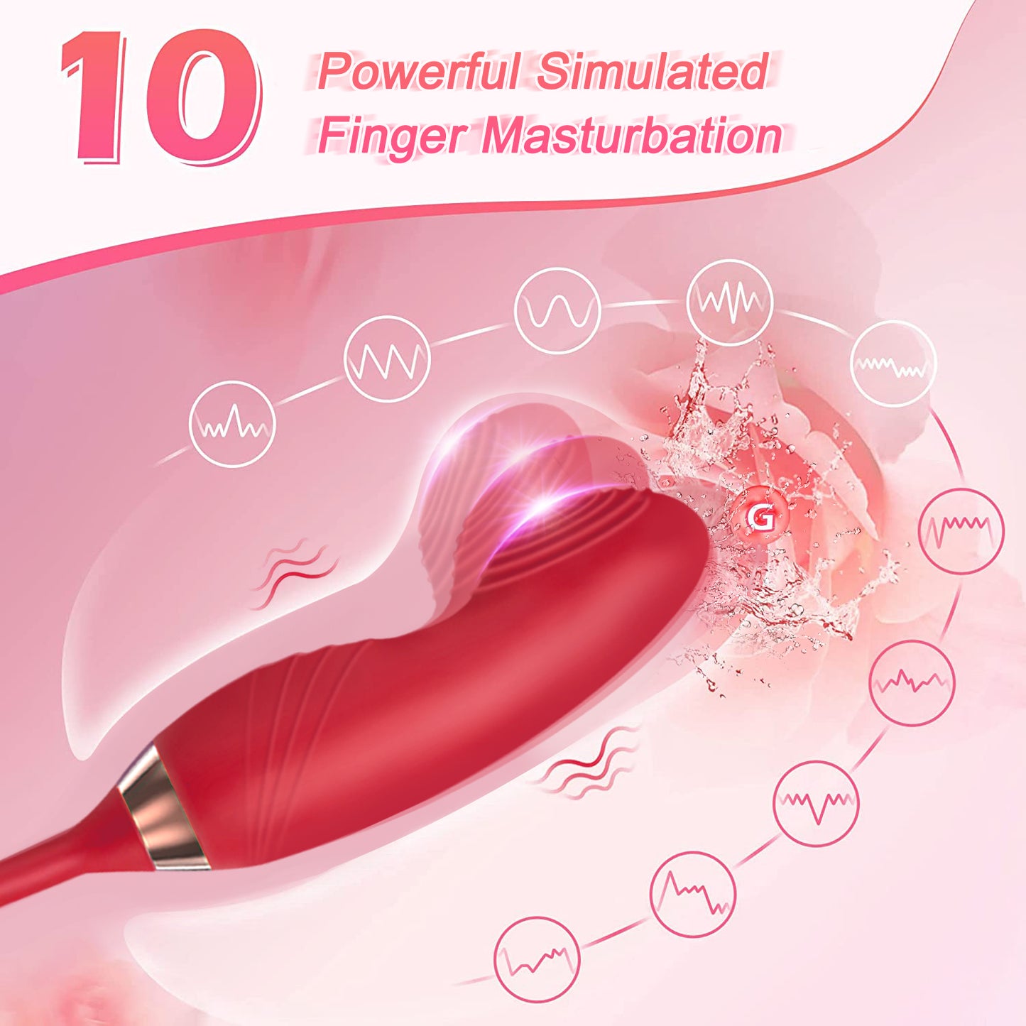 Loveangels Fingering and Vibrating Rose