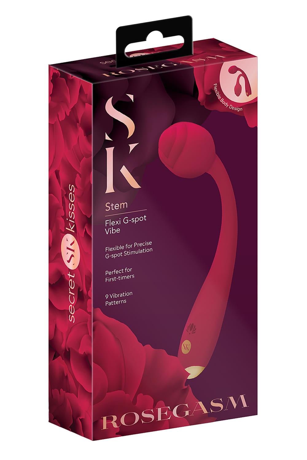 Secret Kisses Rosegasm Long Stem Vibrating Rose - Loveangels