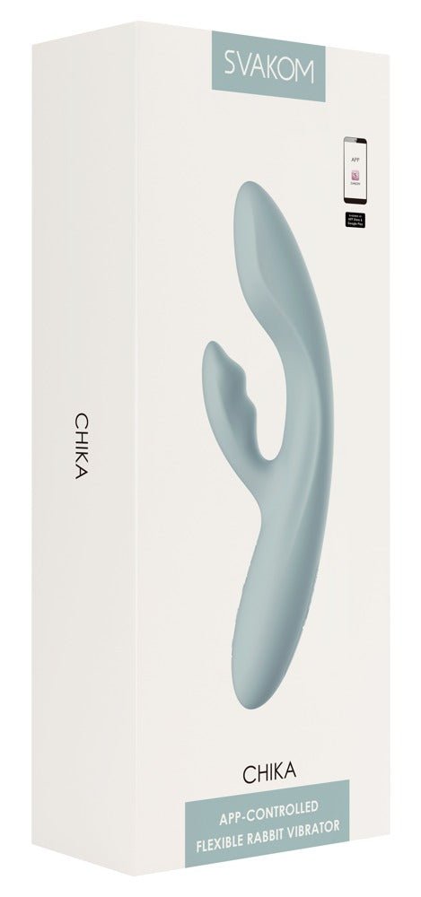 Svakom Chika Flexible Green Rabbit With Heat And App Control - Loveangels