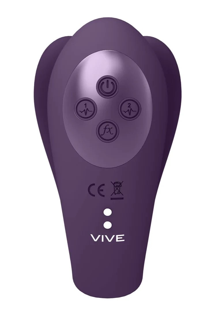 Vive Yoko - Triple Action Vibrator Dual Prongs with Clitoral Pulse Wave - Loveangels