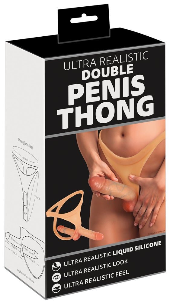 You2Toys Double Realistic Penis Thong Strap-On - Loveangels