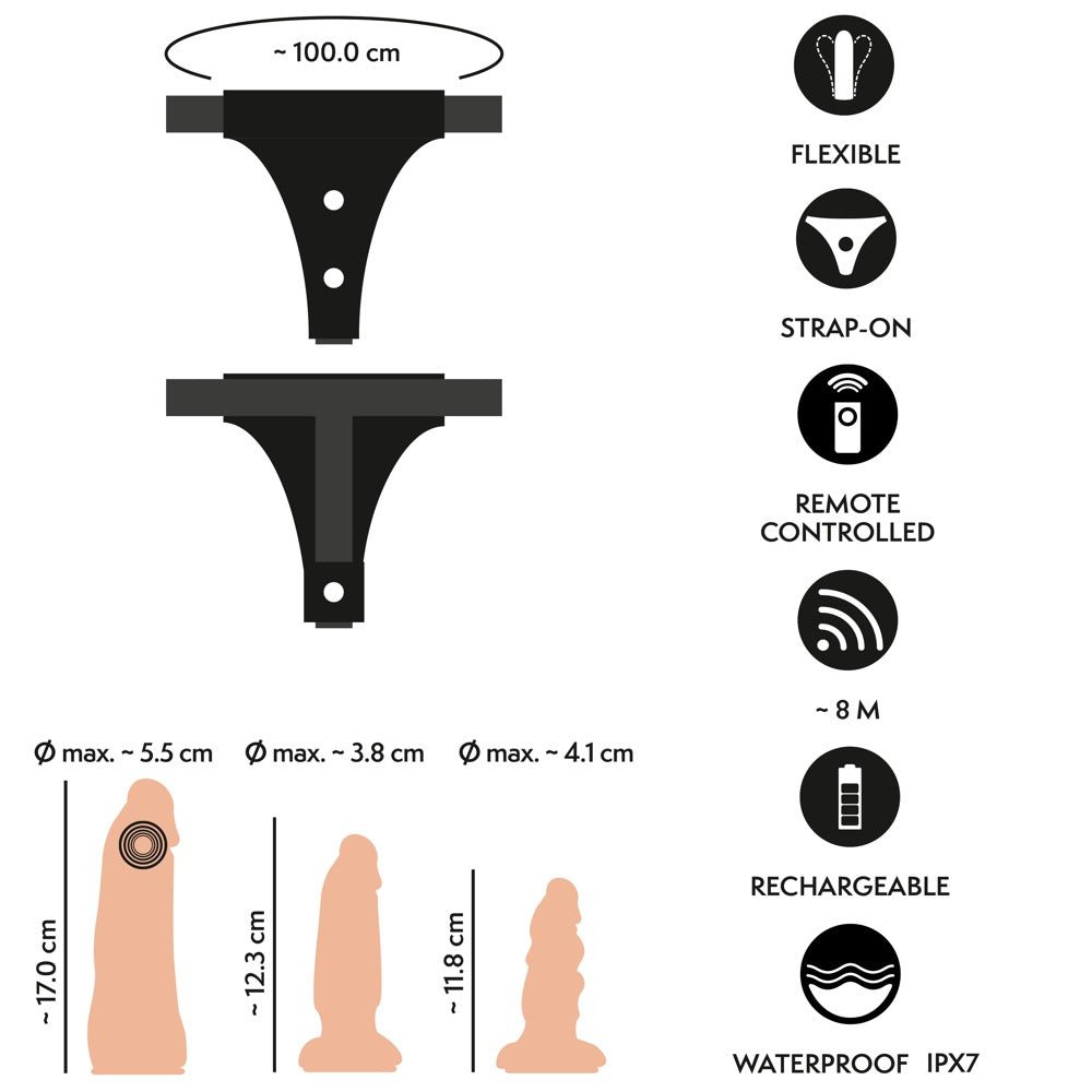 You2Toys Your Vibrating and Remote Control Strap - On Collection - Loveangels