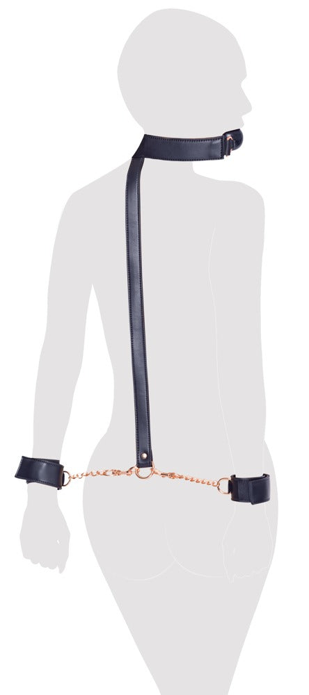 Bad Kitty Ball gag with Cuffs in use
