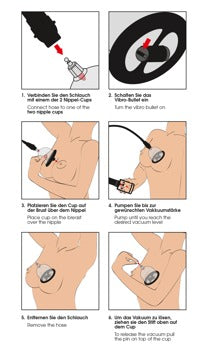 Bad Kitty Vibrating Nipple Pleasure Cups how to use