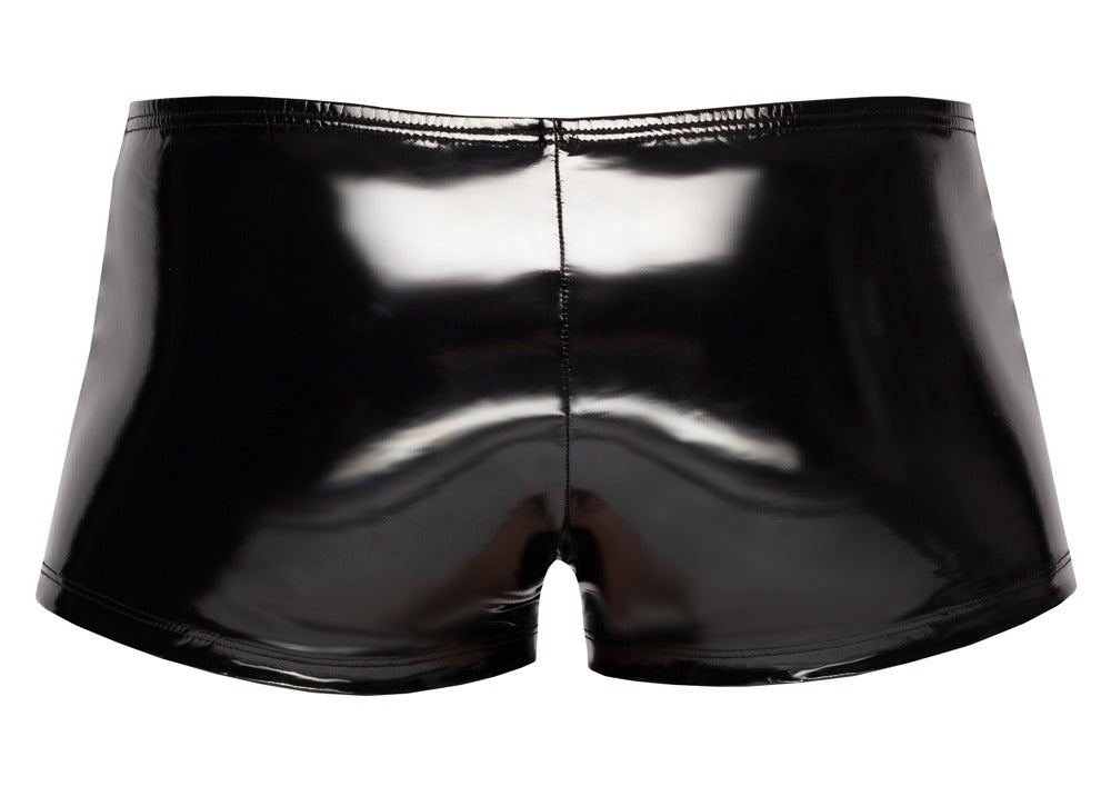 Black Level Men's Wet-Look Biker Shorts back