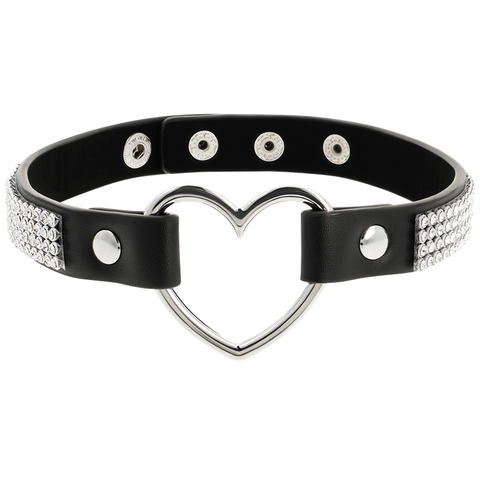 Coquette Hand Crafted Choker Vegan Leather - Heart