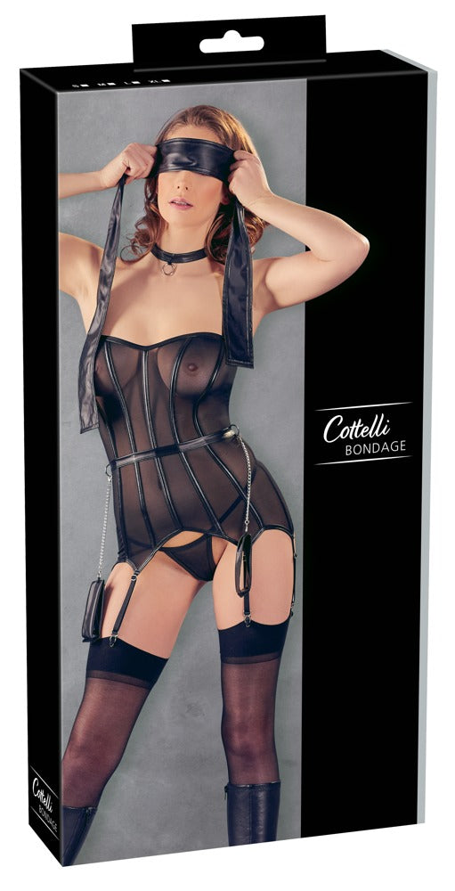 Cottelli Bondage Mesh Corset With Restraints box