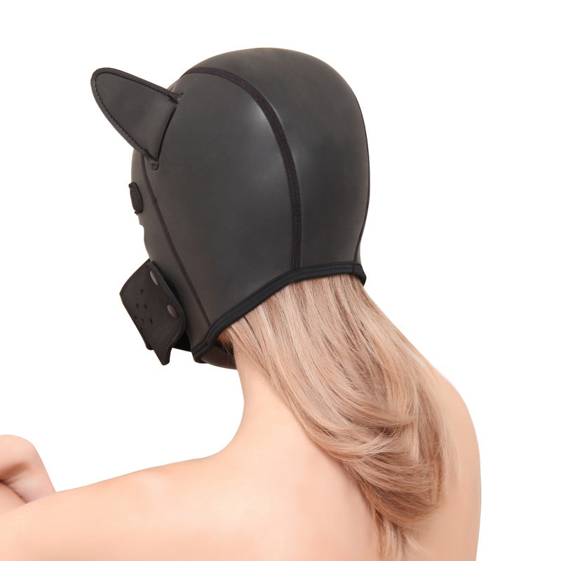 Darkness Black Neoprene Puppy Hood back