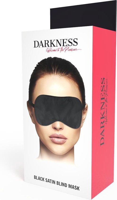 Darkness Black Satin Blind Mask box