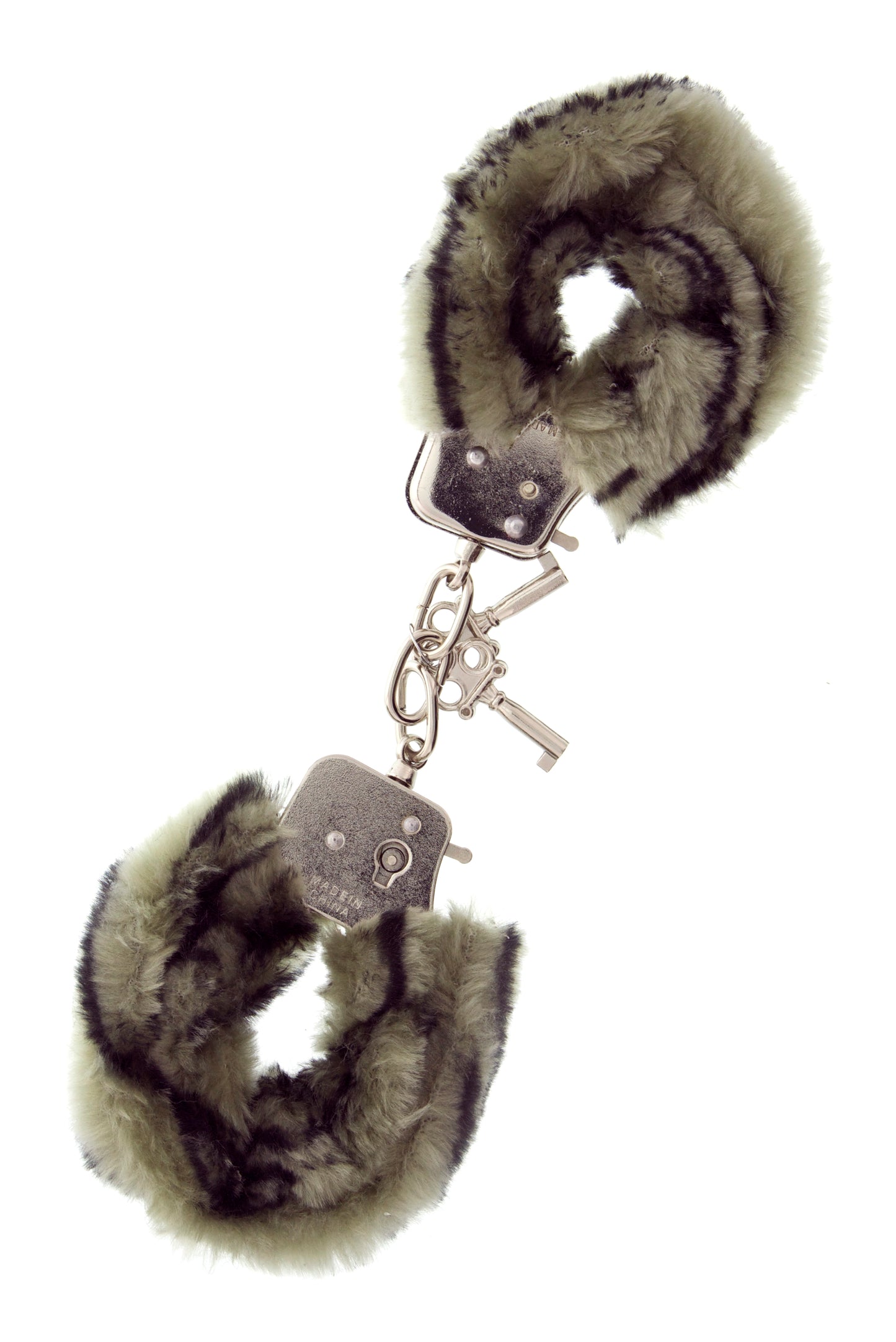 Dream Toys Handcuffs With Plush Covering zebra