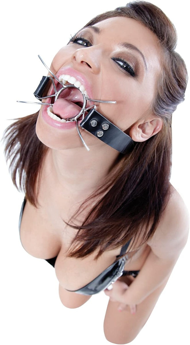 Fetish Fantasy Extreme Spider Gag in use