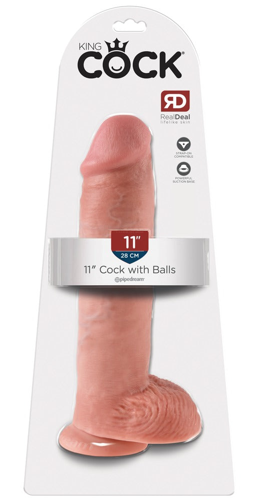 King Cock 11 Inch Cock With Balls packaging