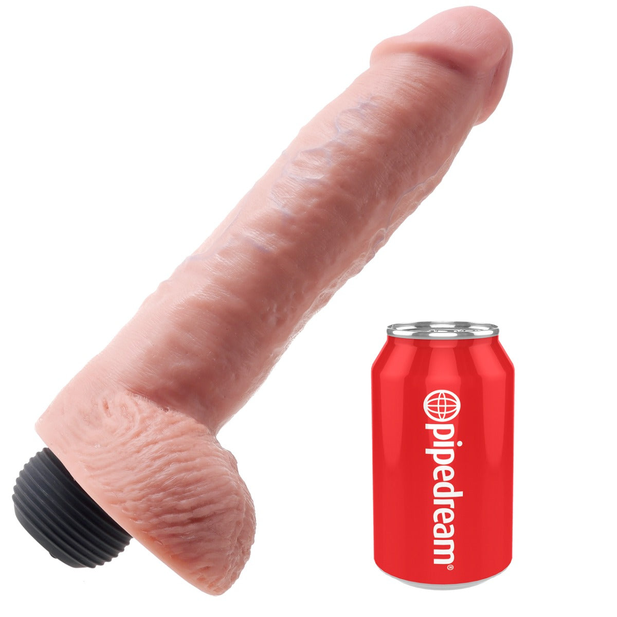 King Cock 11 Inch Squirting Cock With Balls with can for size
