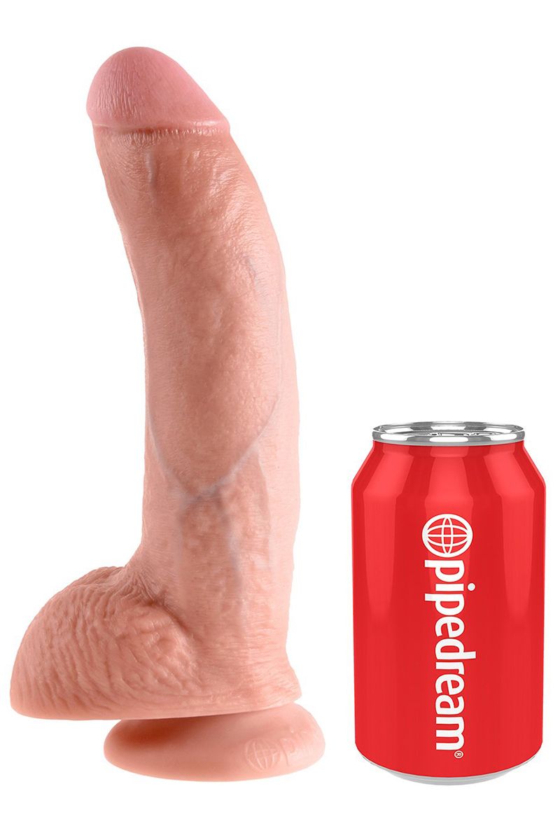King Cock 9 Inch Cock With Balls with can for size