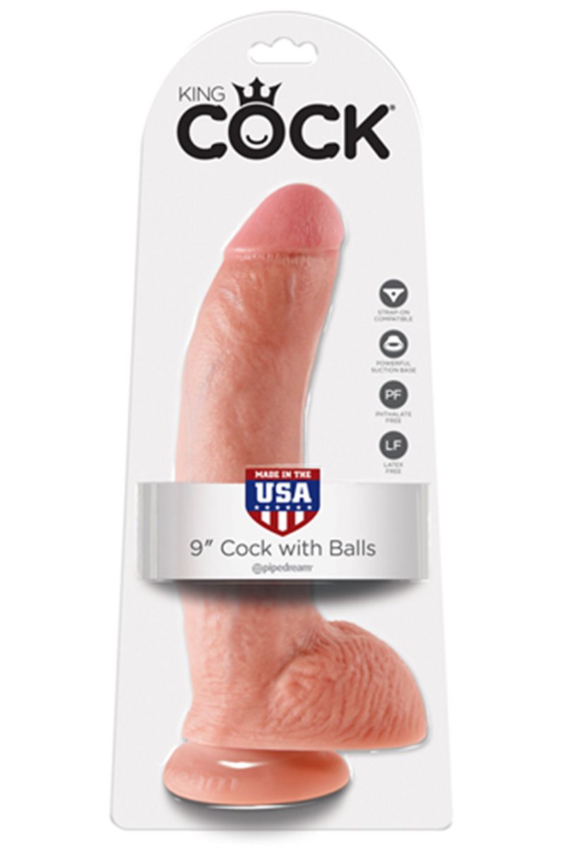 King Cock 9 Inch Cock With Balls packaging