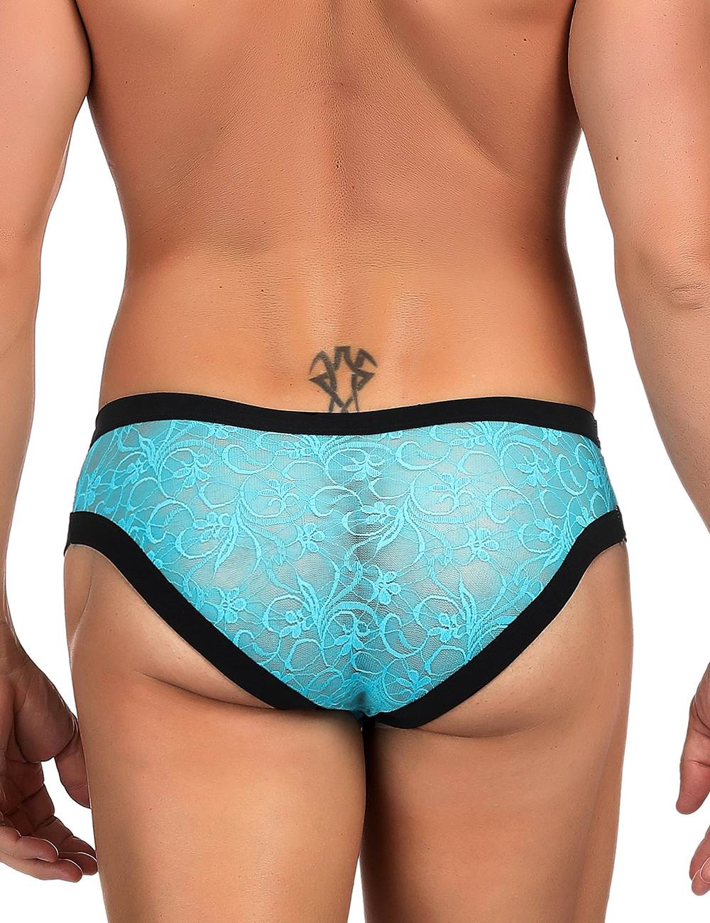Loveangels Lace Panty For Men blue back