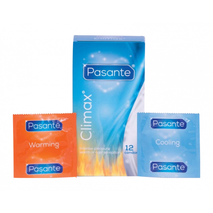 Pasante Climax Condoms (12 Pack) warming and cooling