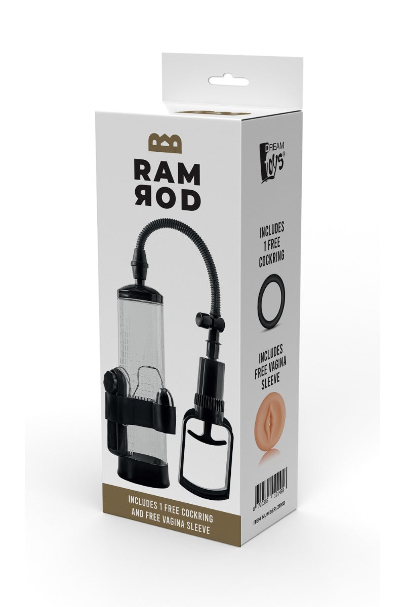 Ramrod Vibrating Penis Pump box