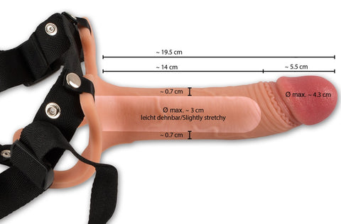 Realistixxx 19.5cm Hollow Strap-On size